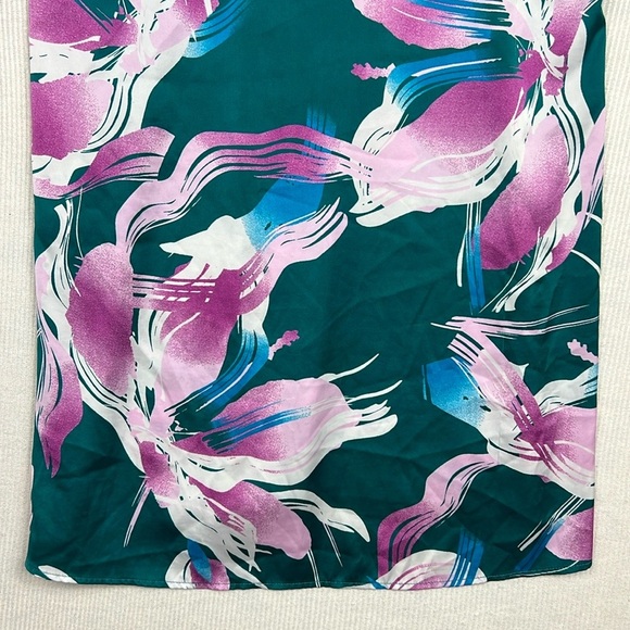 Stars Above Slinky Silky Mini Slip Dress Nightgown Women’s Size SMALL Floral - Picture 3 of 12